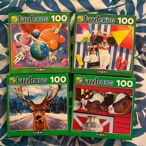 Pack of Puzzles - 4 - 100 pieces each